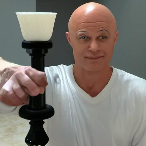 Prompt: mr clean with a bong