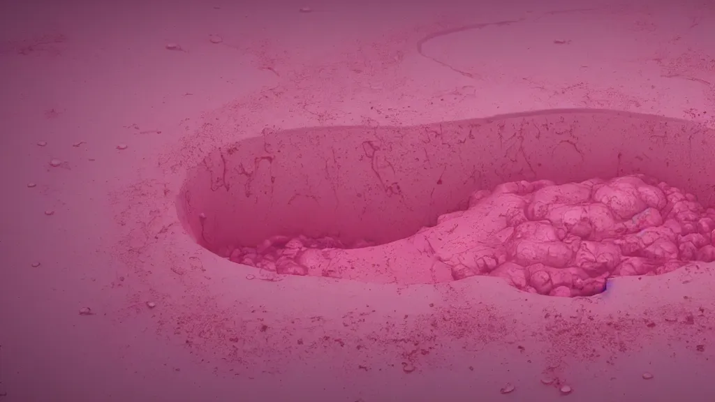 Prompt: an object render of a large vat of rotten pink fluid in a laboratory, photorealistic, octane render 8 k uhd