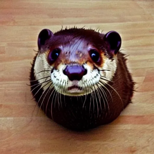 Prompt: potato with face of otter