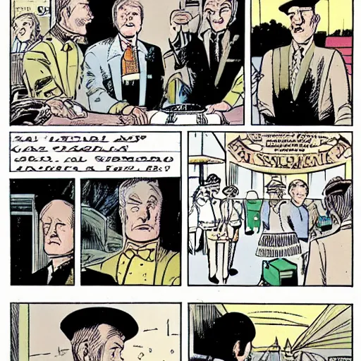 Image similar to A splah panel by Edgar P Jacobs for Blake and Mortimer