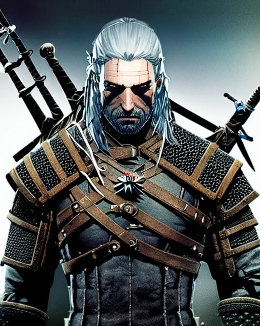 Image similar to witcher boxart yoji shinkawa