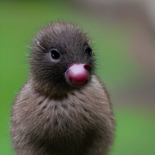 Image similar to adorable kiwi with beady black eyes