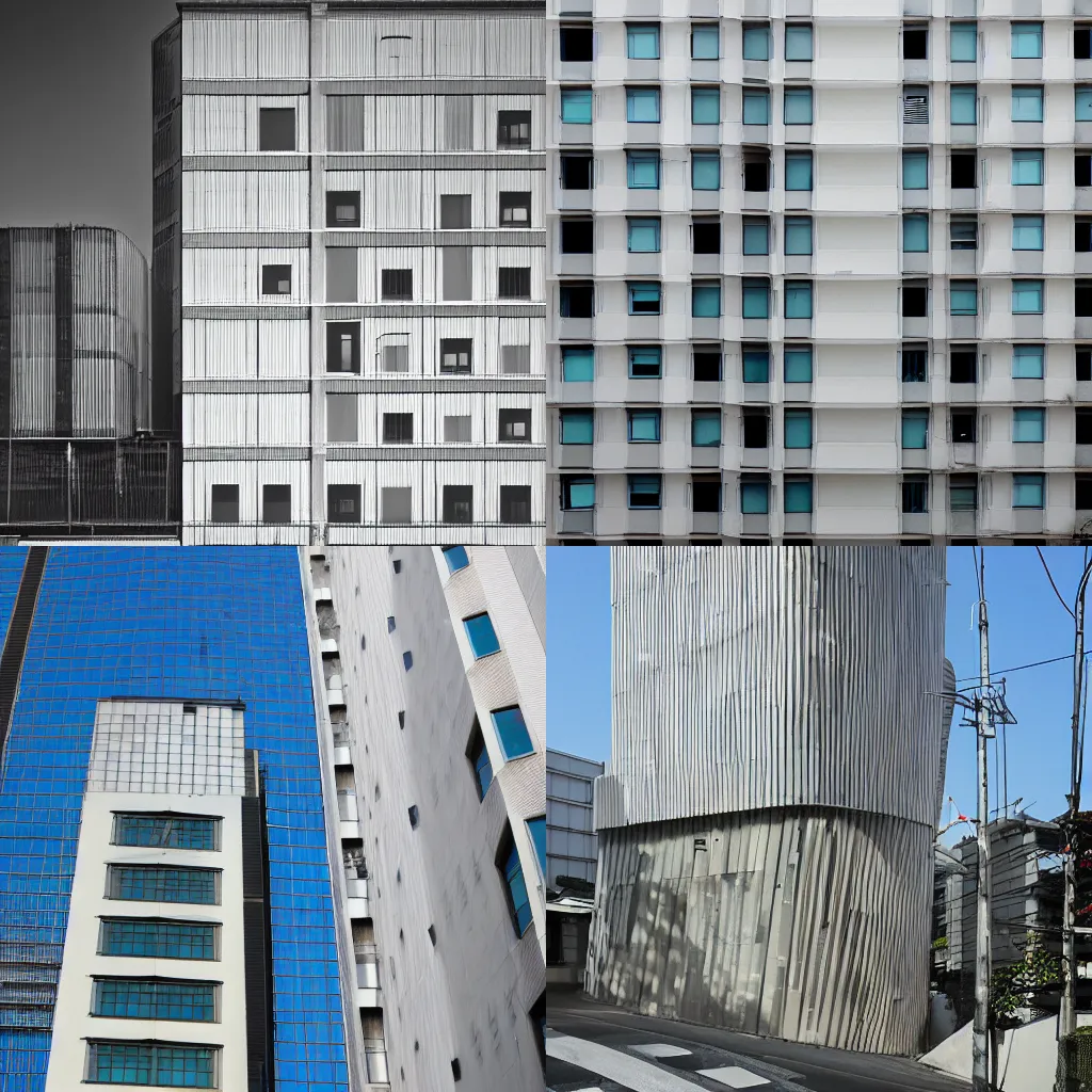 Prompt: a building by koichi takada