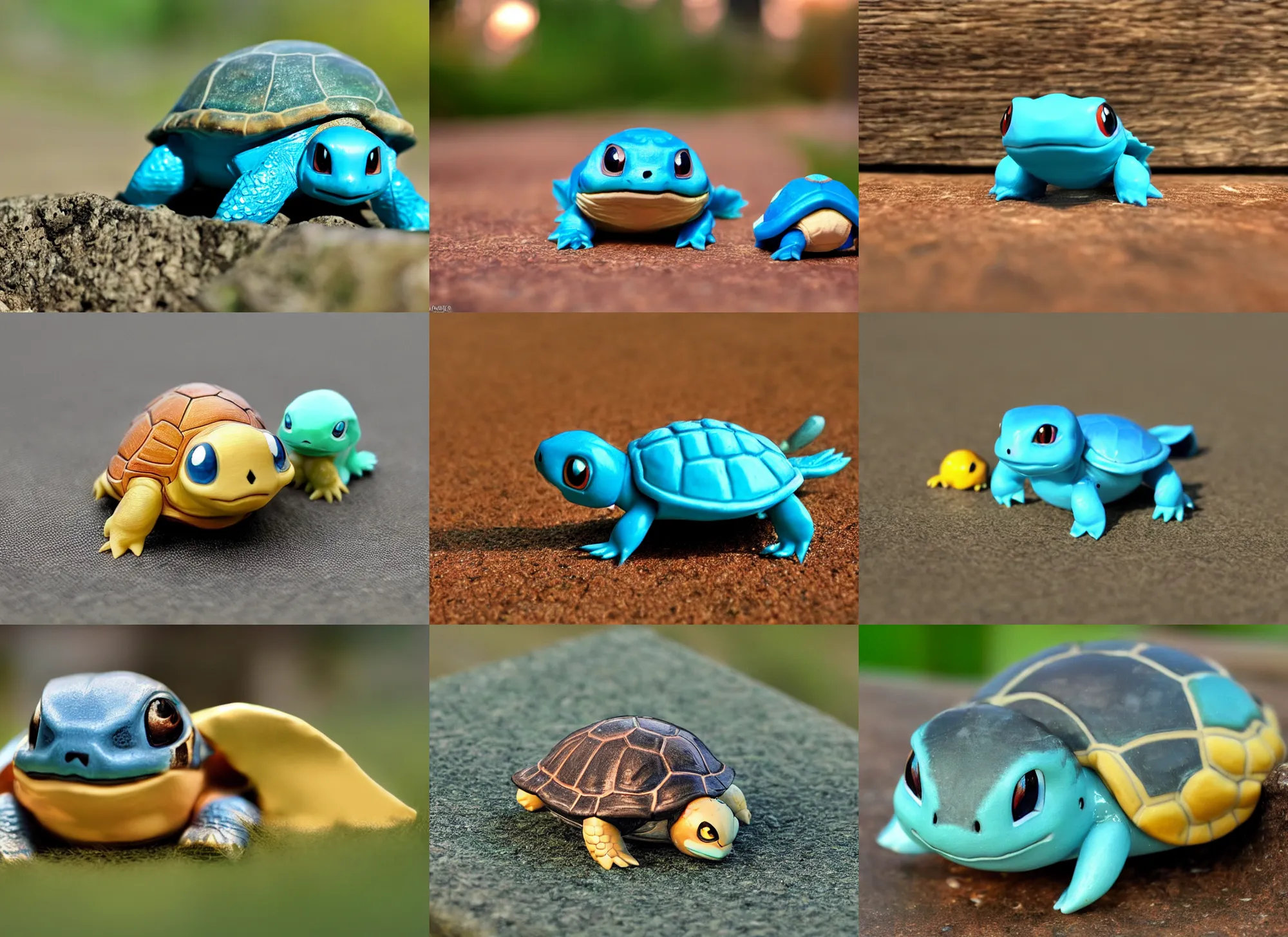 Prompt: real life pokemon squirtle, adorable, turtle, ultra realistic, golden hour, sharp focus