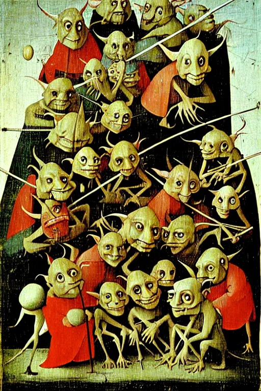 Image similar to hieronymus bosch goblins