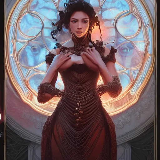 Image similar to a churro treat with wedding rings D&D, intricate, elegant, highly detailed, digital painting, japanese , altered carbon style, trending on artstation, unreal engine 5, octane render, redshift, concept art, art by Artgerm and Greg Rutkowski and Alphonse Mucha