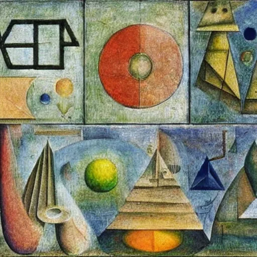 Image similar to mathematical equations inspired by bosch, bosch, klee. mathematical paradise, beautiful animals, equation heaven, beautiful plants, platonic solids, elegant diagrams, beautiful equations, oil paint, hyperrealistic, on loan from louvre, masterpiece