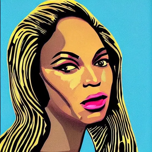 Image similar to “Beyoncé portrait, color vintage magazine illustration 1950”