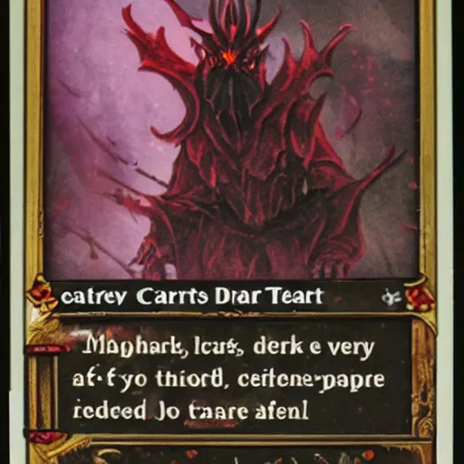 Image similar to tarrot card of an evil dark demon