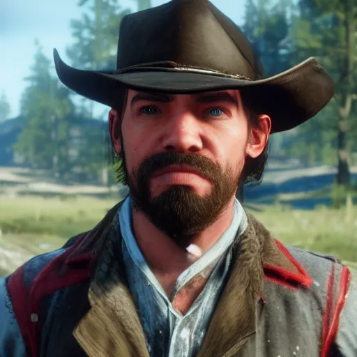 Image similar to Film still of Jacksepticeye, from Red Dead Redemption 2 (2018 video game)