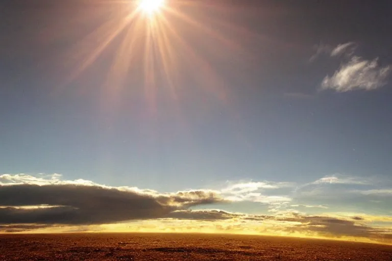 Image similar to gorgeous photo of earth horizon from low sun