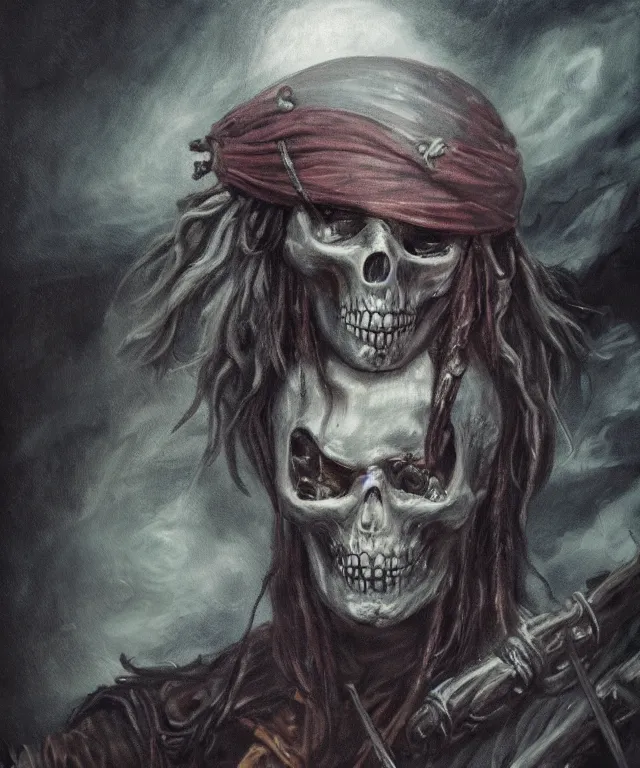 Image similar to ultra realistic color portrait painting of a tranparent 1 7 th century pirate ghost with a sword in a grotto, dark, painted, brooding, atmospheric, seascape, horror, smooth, epic, highly detailed, cinematic, artstation, by kai carpenter