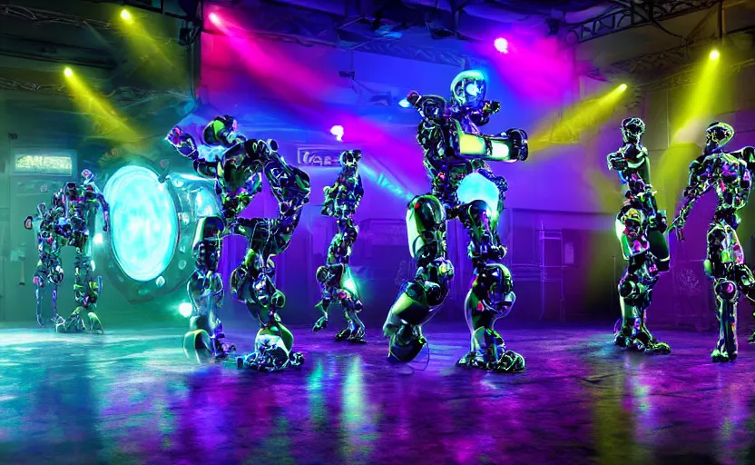 Image similar to robomom cybercore disco rave, highly detailed, extremely high quality, hd, 4 k, 8 k, professional photographer, 4 0 mp, lifelike, top - rated, award winning, cinematic, realistic, detailed lighting, detailed shadows, sharp, no blur, edited, corrected, trending