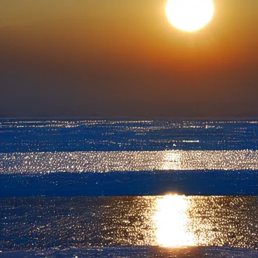 Prompt: the sun engulfed in Ice