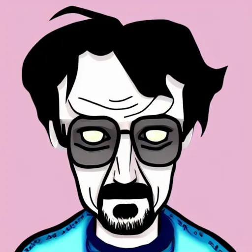 Prompt: walter white in the style of tim burton