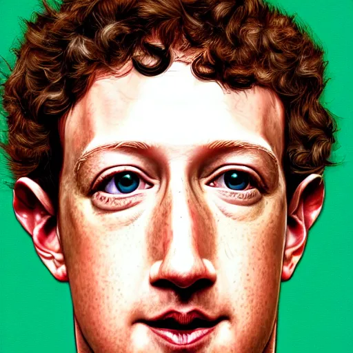 Image similar to mark zuckerberg depicted as a lizard