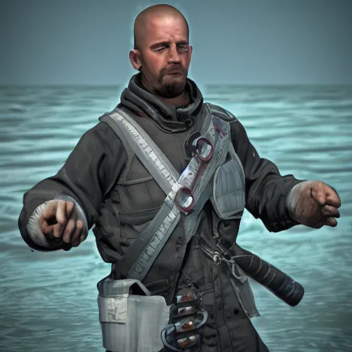 Image similar to a realistic crewmate from among us