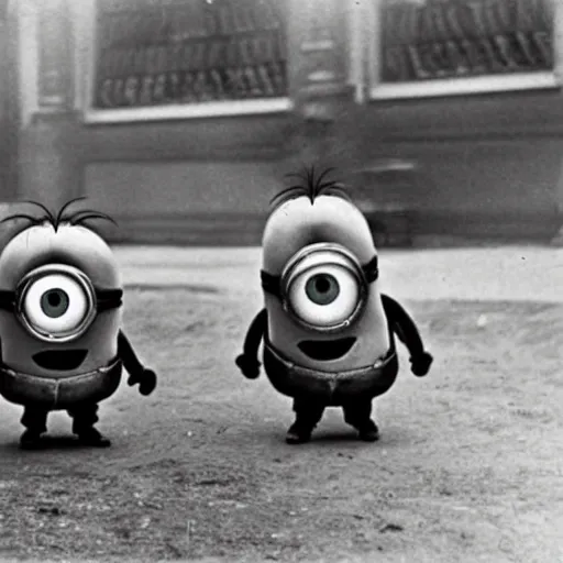 Prompt: minions in the 1910s