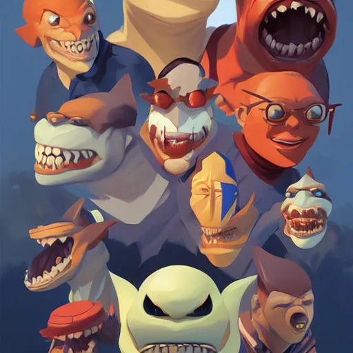 Image similar to face icon stylized minimalist street sharks, loftis, cory behance hd by jesper ejsing, by rhads, makoto shinkai and lois van baarle, ilya kuvshinov, rossdraws global illumination