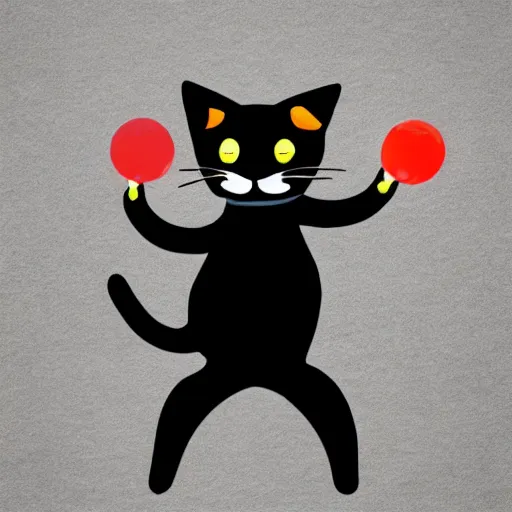 Image similar to a juggling cat