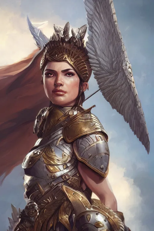 Image similar to amazon valkyrie athena, d & d, fantasy, portrait, highly detailed, headshot, digital painting, trending on artstation, concept art, sharp focus, illustration, art by artgerm and greg rutkowski and magali villeneuve