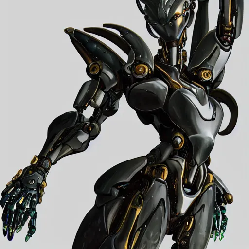 Image similar to a highly detailed close-up, of an awe-inspiring beautiful majestic anthropomorphic humanoid robotic mecha female dragon, with smooth and streamlined armor, standing and posing elegantly in front of the camera, well detailed head with epic LED eyes, sharp and dangerous sleek design, two arms, two legs, long tail, digital art, artstation, DeviantArt, professional, octane render, sunset lighting