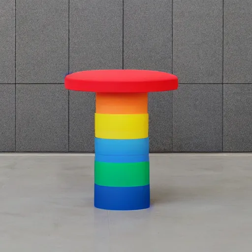 Image similar to the rainbow stool by tadao ando