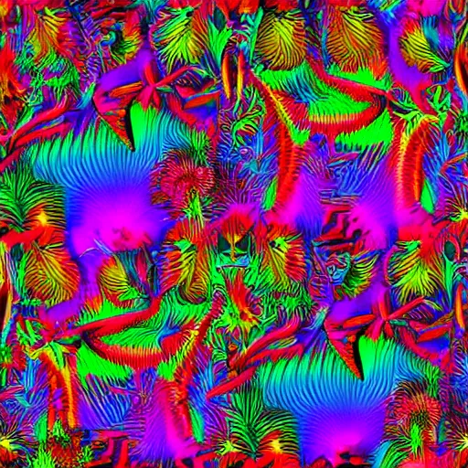 Prompt: psychedelic jungle, 8k, extremly detailed, sharp, colorful