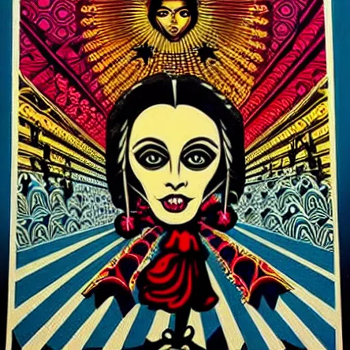 Image similar to transylvanian folk art, in the style of graffiti, made by shepard fairey