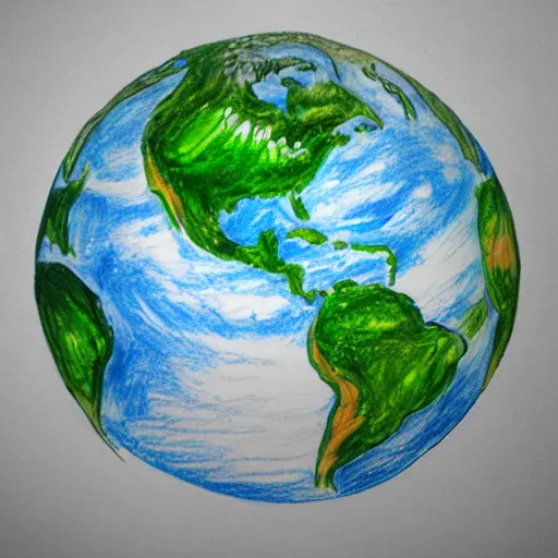 Planet Earth | Earth drawings, Earth sketch, Space drawings