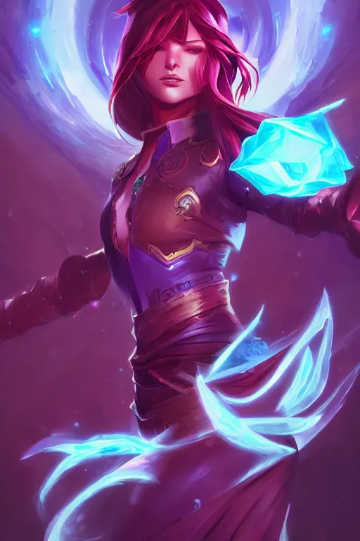 Prompt: karma league of legends wild rift hero champions arcane magic digital painting bioluminance alena aenami artworks in 4 k design by lois van baarle by sung choi by john kirby artgerm style pascal blanche and magali villeneuve mage fighter assassin