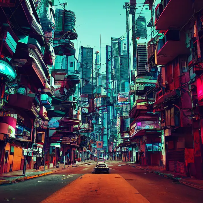 Image similar to streets of south america in 2 0 7 0, cyberpunk, futuristic