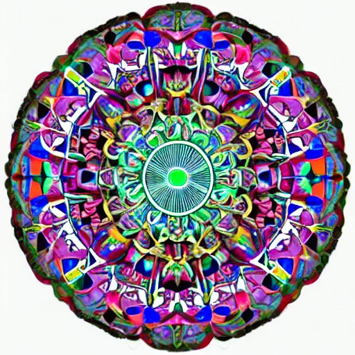 Image similar to mandala made out of human body parts