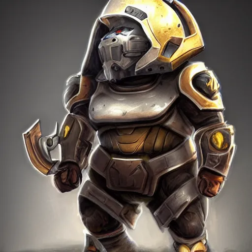 Prompt: hamster wearing the doomslayer armor, trending on artstation, digital art, unreal engine