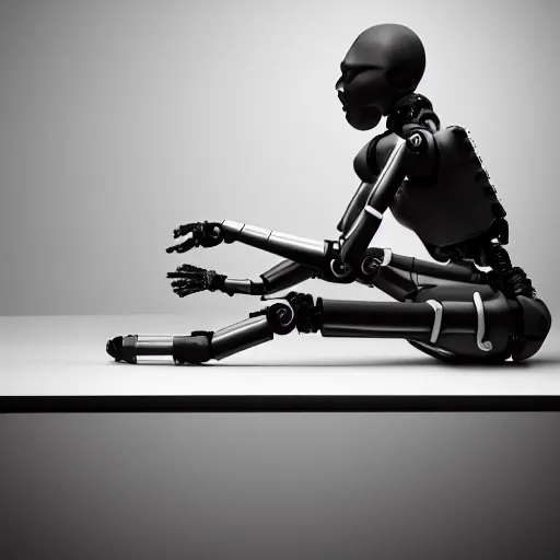 Prompt: by Andrea Chiampo and Frederik Heyman, a figure resting on a table with robotic arms operating on the figure, a highly realistic digital representation, an incredibly lifelike figure, great volumetric lighting, hyperrealism, and a fantasy atmosphere, 4k,