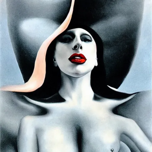 Image similar to lady gaga by salvador dali