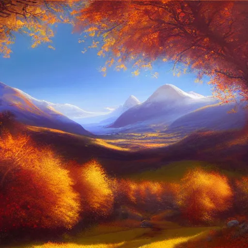 Image similar to beautiful autumnal scottish valley view by tyler edlin