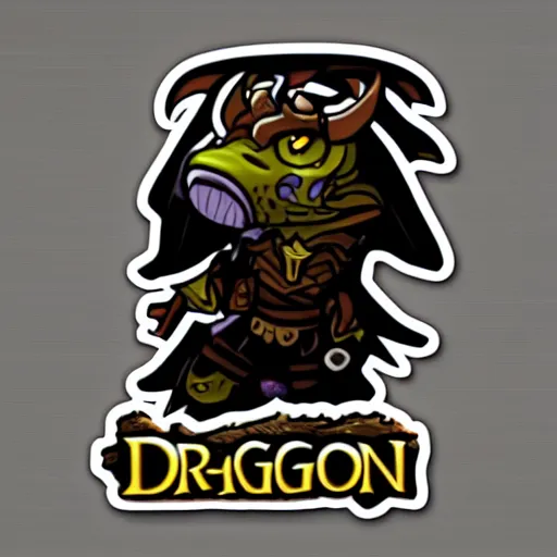 Image similar to cute d & d dragonborn character sticker