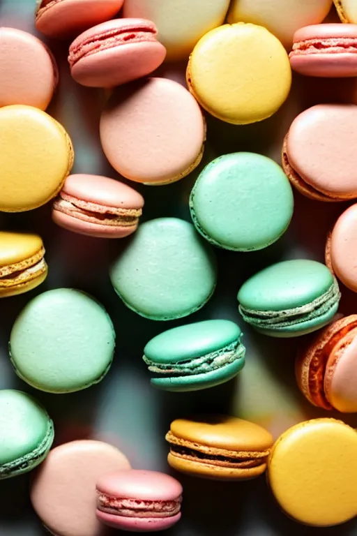 Prompt: photo of macarons, high quality, 8 k