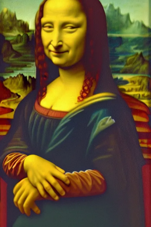 Image similar to Homer Simpson as Mona Lisa,