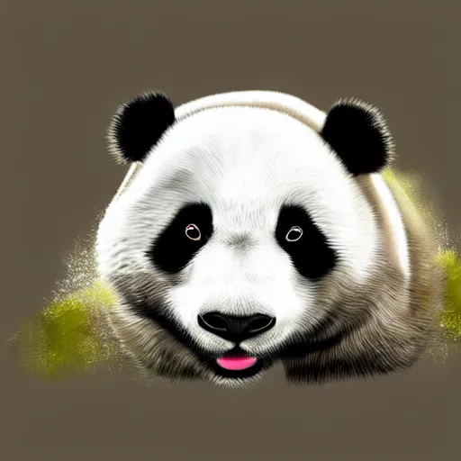 Image similar to a hybrid of a panda and a crocodile, digital art