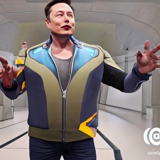 Prompt: Elon Musk in Overwatch