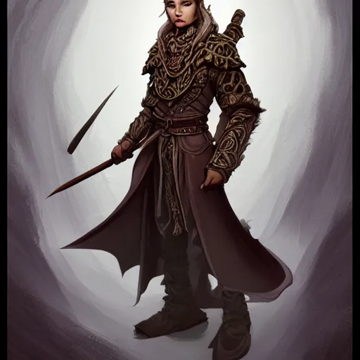 Image similar to full body portrait of androgynous human mage, d & d, dnd, high fatnasy, intricate, elegant, highly detailed, digital painting, artstation, concept art, smooth, sharp focus, illustration, by bartek fedyczak, erak note, tooth wu, neil richards, kan liu, siwoo kim, jisu choe