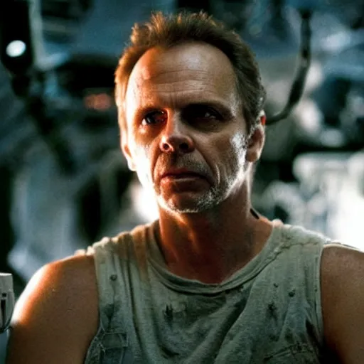 Prompt: Michael Biehn in Alien 5 by Neill Blomkamp, 2023 4K