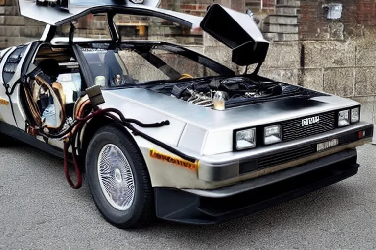 Image similar to steampunk 2 0 2 2 delorean