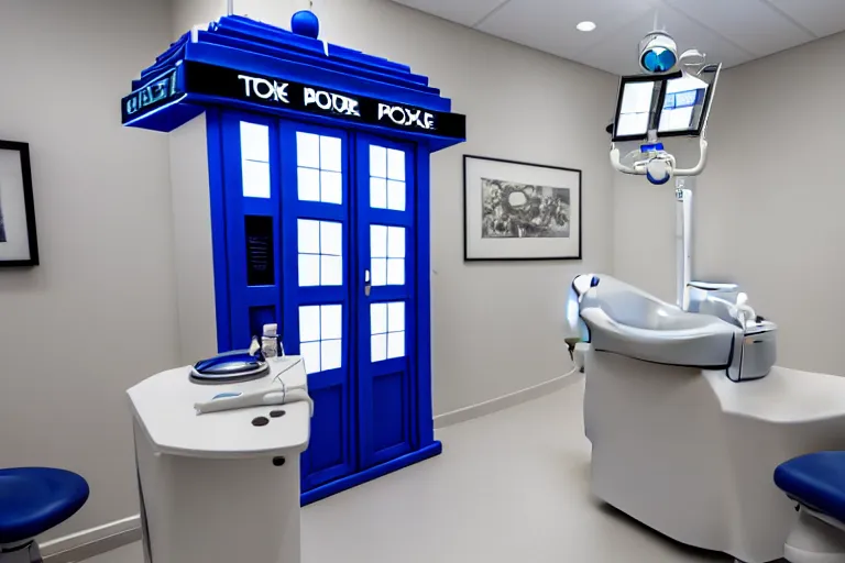 Image similar to a dentist office inside the tardis