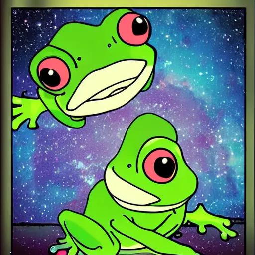 Image similar to 🌌🐸