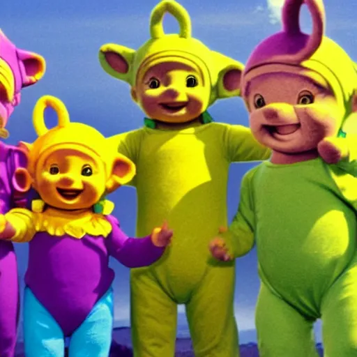 Prompt: teletubbies gigachads!!!!!