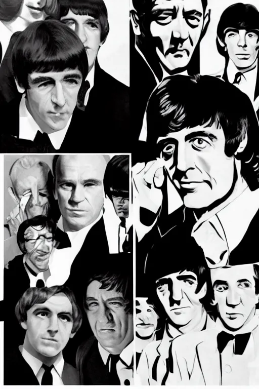 Image similar to james bond and the beatles