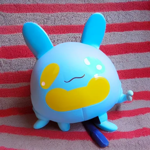 Image similar to Giant Tamagotchi, life-size Tamagotchi, Tamagotchi come to life, Tamagotchi hatched out of the egg